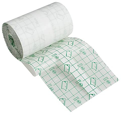 Waterproof Transparent Film Roll Adhesive Wound Dressing Fixer Plaster Dressing Wound Stretch Fixation Tape Bandage (4 Inch * 11 Yards)