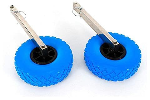 SHZICMY Ruedas de transporte para bote inflable, acero inoxidable, plegable, motor fuera de borda, ruedas de 160 kg
