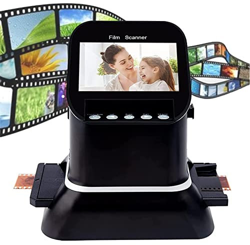 Scanner per pellicole e Diapositive con Ampio Schermo LCD LCD da 4,3, 120 Scanner per pellicole 22 Mega Pixel Scanner per Diapositive per Foto Negative Convertitore di pellicole digitali