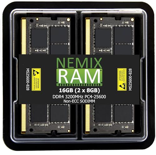 NEMIX RAM 16GB (2X8GB) DDR4 3200MHZ, 2933MHZ or 2666MHZ 260-PIN SODIMM PC Laptop Memory KIT