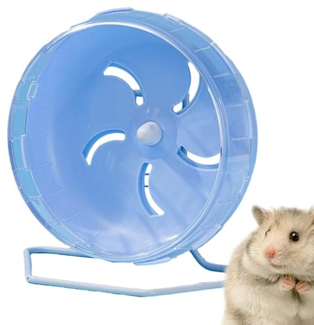 Wezalget Rueda silenciosa para hámster, Rueda pequeña de 14 cm, Rueda de Ejercicio para hámster, con Soporte, para hámsters, jerbos, Ratones, Chinchilla