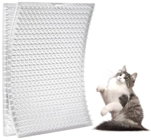 Zipcase 8 Pack Scat Mat for Cats - 13 x 16 in Updated Dual Length Cat Deterrent Mat with Narrower & Denser Spikes, More Effective for Indoor & Outdoor Cat Repellent Fence Covers 12 Sq.ft (1728 Sq.in)