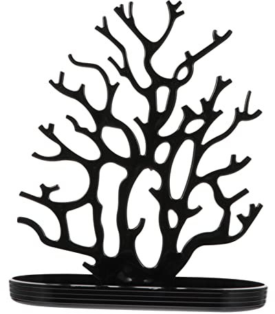 COLLBATH 1pezzi Espositore Gioielli Forma Di Ramo Nero Porta Collane e Orecchini Supporto Decorativo Per Casa e Negozio Stativo Creativo Per Anelli e Accessori