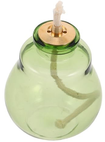 Cabilock Portacandele in Vetro Trasparente Lampada Olio Ricaricabile in Giapponese Decorazione Portacandele Vintage Per Uso Aromaterapia