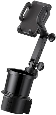 DZHCBNE 2 Po en 1 Voiture Tasse Tasse Téléphone Expanseur Base Réglable Porte-Tasse À Téléphone Portable Rotatif À 360 Degrés pour Plupart des Téléphones Portables