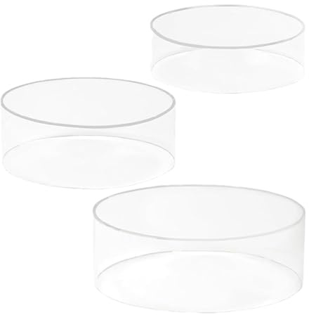 Genérico Elevador Para Tartas - Soporte Transparente para Tartas,Estante Circular en 3 Unidades para Mesa, Eventos, Hogar, Joyería, Bodas y Decoración