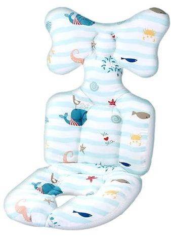 Cojín para asiento de coche de bebé, Funda para asiento de cochecito, Cojín de apoyo para el cuerpo del bebé con esponja gruesa, colchón para cochecito, silla de y de coche