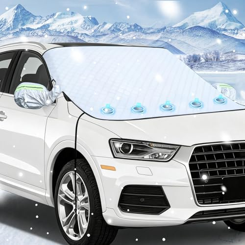 GHUAP Bache Parabrezza auto, anti-gelo, parabrezza, paraspruzzi, anti-gelo, copertura per auto, inverno, protezione gel per auto, protezione auto gel (SUV)