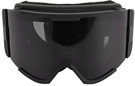 WGFOIP Lunettes de Ski pour Adultes, Lunettes de Neige Professionnelles Anti-buée pour Grand pour L'escalade - Protection UV pour le Ski, le Snowboard, la Moto, le VTT (Monture noire, verres gris)