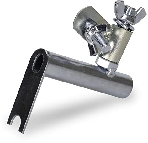 Adaptateur de truelle Marshalltown avec joint pivotant, rouge, relie le manche d'une truelle à main à un outil de lissage du sol