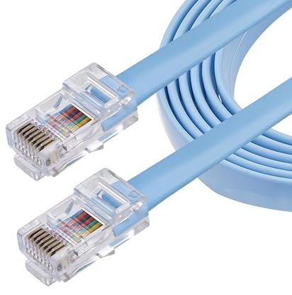StarTech.com ROLLOVERMM6 Cisco Console Rollover Cable, RJ45 Ethernet, Network Cable, RJ-45 (M) to RJ-45 (M), 6 ft Moulded, Flat, Blue