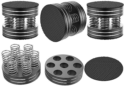 Tertullus 4 Pcs Spring Speaker Isolation Feet Turntable Feet For Hifi Devices Amplifier Turntable Dac Recorder Cd (FT4437-Black)