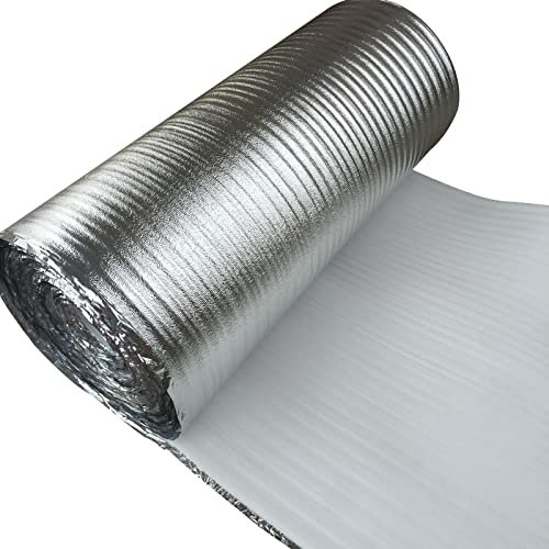 HARICSET Foglio di Alluminio Isolamento Anticalpestio Sottopavimento per Laminato Spessore 2 mm di Isolamento Acustico da Calpestio Isolamento del Pavimento per Parquet Laminato(Size:1 * 40m)