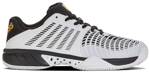 K-Swiss Performance Express Light 3 HB, Tennis Shoe, Barely Blue/Moonless Night/Amber Yellow,