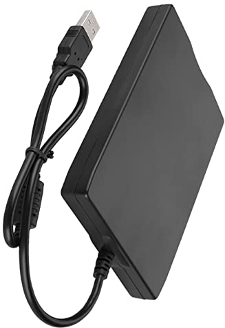 SUNGOOYUE USB-Diskettenlaufwerk 1,44 M für den Allgemeinen Gebrauch, Schwarz, Mehrere Schnittstellen, Stoßfeste Fußpolster, Popup-Tasten-Design, Geeignet für Notebook/PC/Desktop/