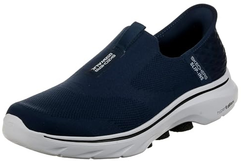 Skechers Uomo Go Walk 7 Easy On 2 Slip-In ALLENATRICE, Navy Textile/Synthetic, 45 EU