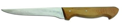 PALLARES CUCHILLO PROFESIONAL DESHUESAR MANGO MADERA DE BOJ ACERO CARBONO 15cm.