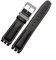 INEOUT Lederarmband wasserdicht kompatibel mit Swatch YIS415 / 414 1 7mm 19mm ersetzen Rindsleder Watch Band Concavo Convex Watch Armband Männer (Color : Black white SK, Size : 19mm)
