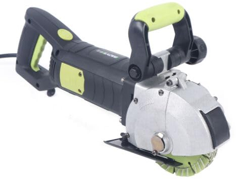 220V Mauernutfräse 4800W Wandfräse Betonfräse 7000r/min Schlitzfräse1700 Watt mit 4000 U/min incl. 6x Ø 130 mm Trennscheiben Staubabsaugung Nutbreite 40mm Nuttiefe 42mm Mauerfräse Schlitzfräse