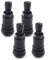 Biglumin 4 Pièces Valve Pneu Valves Universelles en Aluminium Valves de Jante Valve de Pneu à Vide en Alliage d'Aluminium Valve de Pneu de Voiture Plate de 11,3 mm Noir pour Voitures, Motos, Véhicules