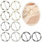LunarCharm Lot de 10 broches en métal pour t-shirt pour femme - Boucle pour vêtements - Boucle à anneau - Bouton d'angle en métal - Cercle rond - Clip - Épinglettes pour femme, multicolore, L
