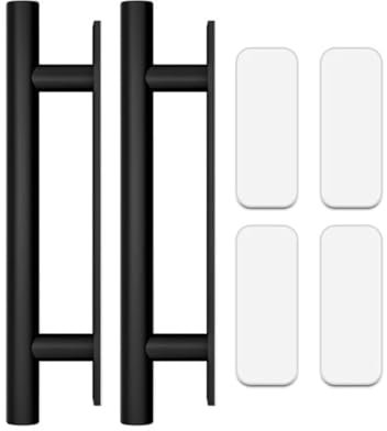 LYHYDMA Türgriff 2Pcs Mehrzweck Möbel Griffe Schrank Schublade Ziehen Universal Schrank Griff Selbst-adhesive Schiebetür Ziehen(Black)