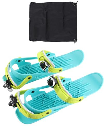 Topyond Mini-Ski-Skates, Mini-Skischuhe, Skischuhe für Kinder, verstellbare Skiboards, zur Befestigung an Skischuhen für Abfahrtspisten, Wintersport für Kinder, Schwarz (Multi Colors)