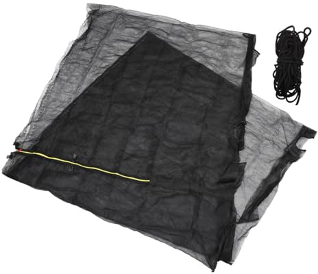 Healeved Rete di Protezione per Trampolino 10 Piedi Rete di Ricambio Anticaduta 6 Pali in Fibra Sicurezza per Trampolini da Giardino