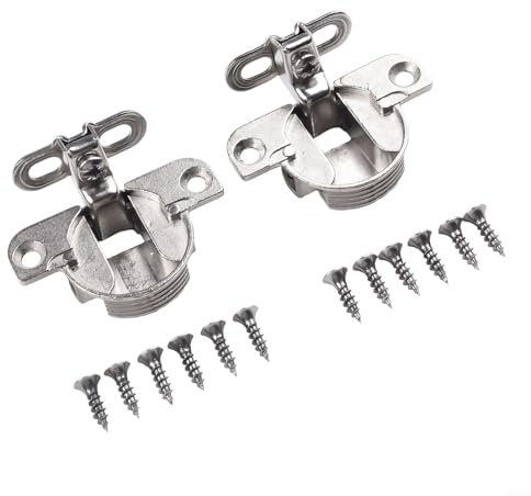 Besttoolifes Bisagra ajustable de aleación de zinc, apertura de 97 grados, diámetro de copa de 35 mm, para puertas correderas planas de panel lateral, armarios y estanterías