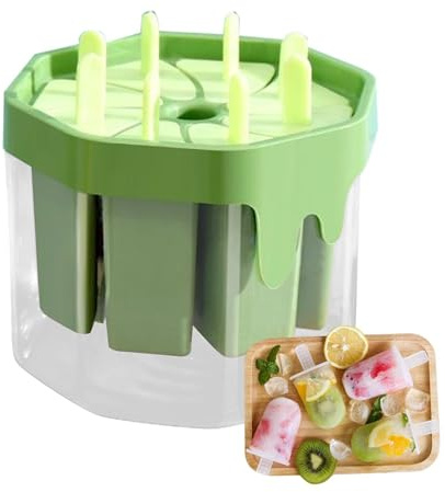 Cake Pop Mold – Eight Cavity no tick for Easy Release Rapid Freeze Design, extraíble silicona lid + soporte de soporte reutilizable | Food Grade Flexible Material For Homemade Treats & Juice