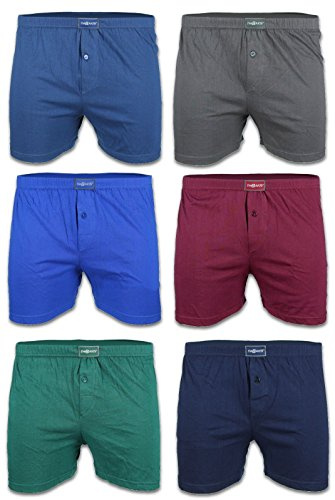 BestSale247 Lot de 6 boxers classiques pour homme, avec ouverture, sous-vêtements rétro, grandes tailles, 100 % coton, taille 5 (M) à 13 (7XL), Mérinos, 7XL