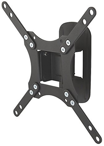 AVF TV and Monitior Mount - For Screens up to 43 and 20kg - Tilt & Turn Black Wall Bracket - Universal VESA 75x75mm to 200x200mm - Fixings Provided - MRL22