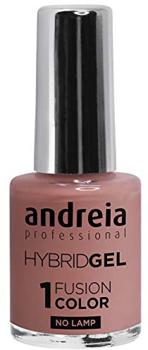Andreia - Smalto in gel ibrido professionale, 2 passaggi e nessuna lampada necessaria, lunga durata e facile rimozione, Fusion Color H8, tonalità naturali di carne, tonalità morbide