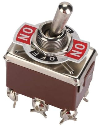 5PCS Kippschalter DPDT 6 Poliger Mini Wippschalter 250V 15A 3 Positionen Momentanen Kippschalter Terninal mit 12mm Montageloch