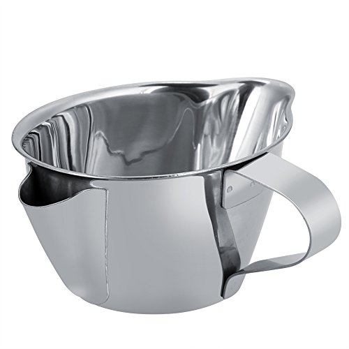 Séparateur de graisse, séparateur d'huile avec filtre à huile en acier inoxydable Passoire à soupe de sauce pour cuisine Cuisson saine Argent