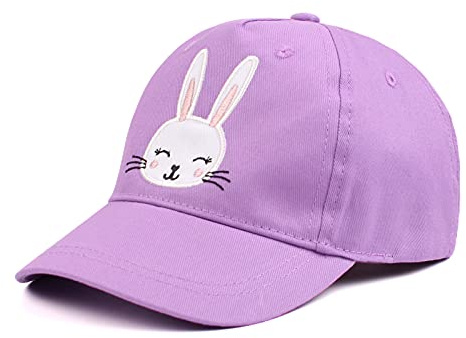 XIAOHAWANG Gorro de algodón para niños Sombrero de Conejo de Oso Bordado para Bebé Niña Niño Sombreros de Sol 6 Meses-10 años (Púrpura, 6-24 Meses)