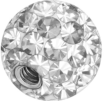 PIERCINGLINE Universell skruvkula | Speciella kristaller epoxi | piercingtillbehör bollersättning | färg- och storleksurval, 1,6 mm Gewinde | 5 mm Kugelgröße, Titan Titan epoxiharts