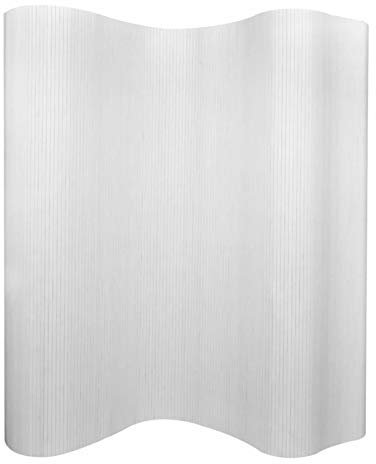 Homgoday Raumteiler aus weißem Bambus, 250 x 165 cm, Raumteiler, Raumteiler, Raumteiler, Raumteiler, Trennwand für Innenräume, Haus