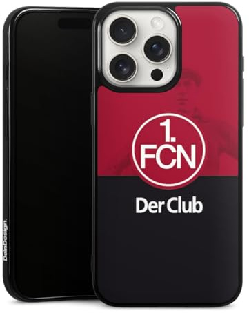 Silikon Hülle kompatibel mit Apple iPhone 15 Pro Max Case schwarz Handyhülle Offizielles Lizenzprodukt Der Club 1. FC Nürnberg