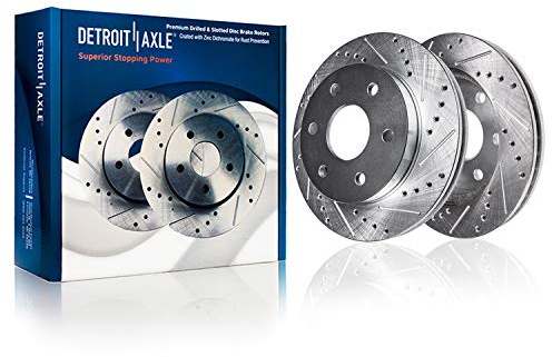 Detroit Axle - Rear Brake Rotors for 2018 2019 2020 Ford Expedition F-150 Lobo Lincoln Navigator Drilled and Slotted Disc Brake Rotors Replacement : 13.23 inch Rotor