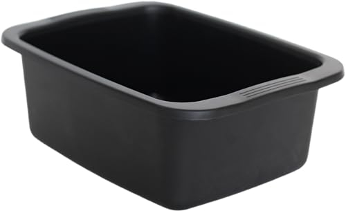 Start Machiavelli - Cuenco Rectangular de plástico de Capacidad 10 l. Bandeja Multiusos Medidas 42 x 31 x 15,5 cm (Negro)