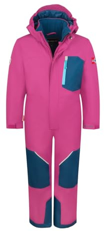 Trollkids barn snöoverall Isfjord, Ljus bär/Madeirablå/lagunblå, 104