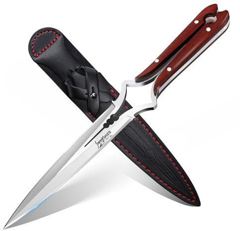 Japaknives Outdoor Messer Survival Jagdmesser Feststehende Klinge M390 Stahl Durchbrochene Konstruktion Bushcraft Messer 5mm Dicke Full Tang Camping Geschenk für Männer