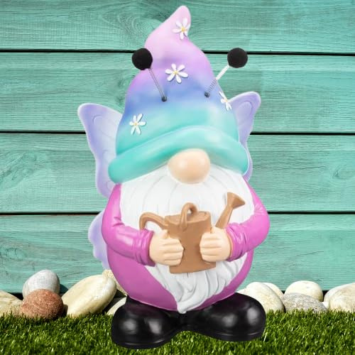 New Stunning Pink Gnome Figurine Ornament Butterfly Design Both Indoor Oudtoor Decoration Add Some Charm To Your Garden Yard Patio Home Decor Gift -A25