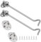 MejaRizon Gancio tempesta da 16 pollici (400 mm) in acciaio inox, gancio tempesta con occhiello, chiavistello da giardino con viti, chiusura della porta per porta del garage, finestre, porta del