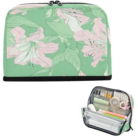 miaozhen pennväskor stor kapacitet sminkfack kontorsmaterial pennväska för högskolestudenter reseillustration azalea salvia grön persika material escolares para nina