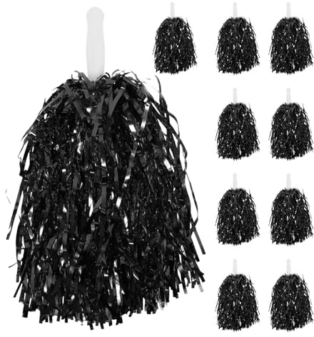 Gatuida 12 pompon da cheerleader con manico - Accessori sportivi per il tifo per eventi di danza e cheerleading, accessori per il tifo per la decorazione delle feste