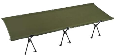 HFYSGVO Letto Pieghevole da Campeggio all'aperto in Lega di Alluminio, Portatile, assemblabile, Staccabile, Singolo Campo(Black)