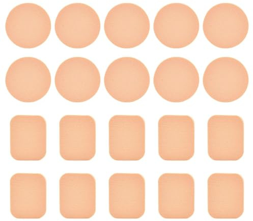 Spugna Per Trucco Di Bellezza Da 20 Pezzi, Spugna In Schiuma Di Lattice Lavabile, Pasta Sfoglia Riutilizzabile, Adatta Per Fondotinta, Correttore.