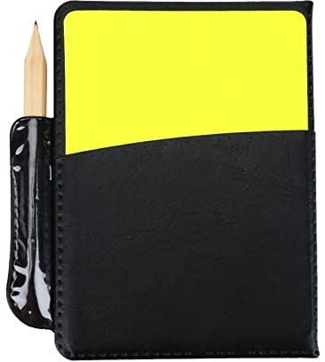 Dioche Tarjetas de árbitro de PVC Rojas y Amarillas para árbitros de Fútbol - Tarjetas de Partido Duraderas de Color Rojo y Verde Fluorescente con Kit Completo - Ligeras Portátiles Esenciales para la